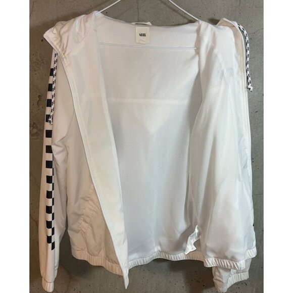 Vans White Checkerboard Sleeve Windbreaker Jacket - Picture 4 of 4